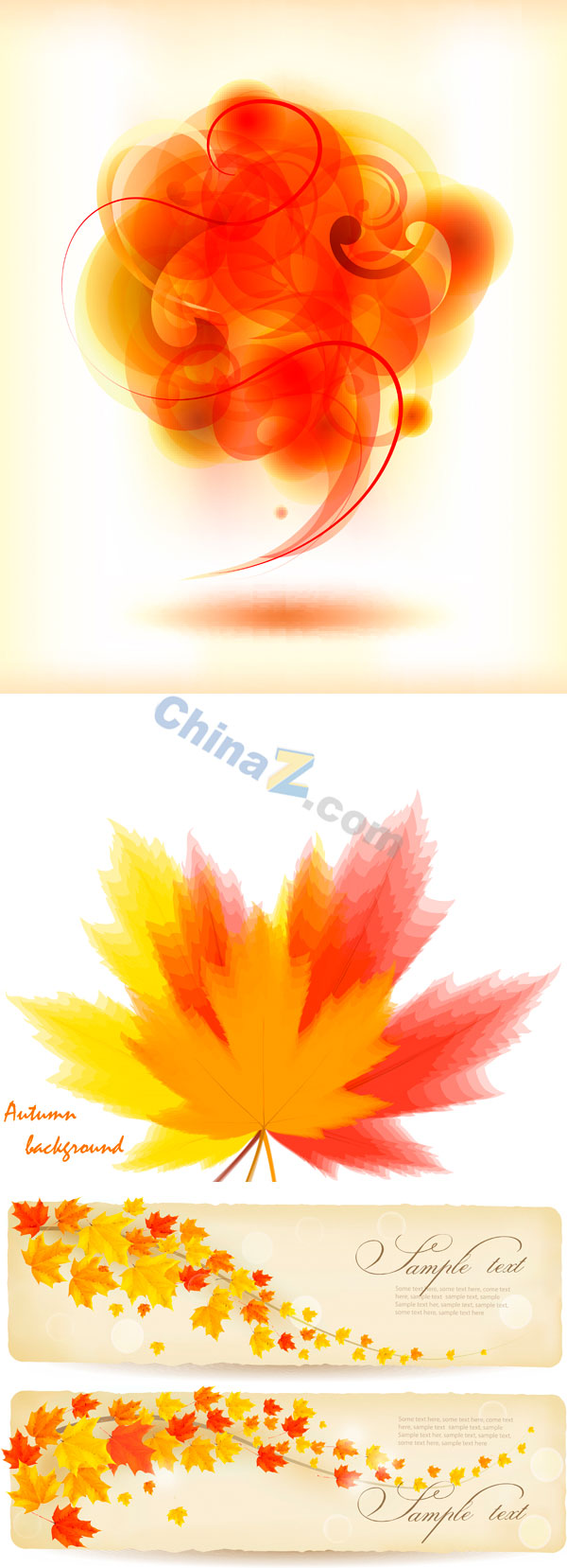秋季主题矢量概念素材