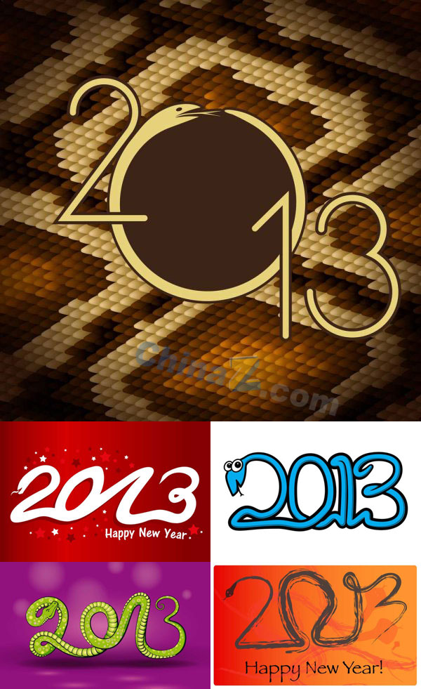 2013蛇年背景图案矢量图