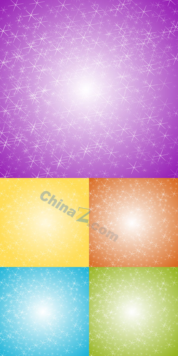 炫彩星星背景矢量图