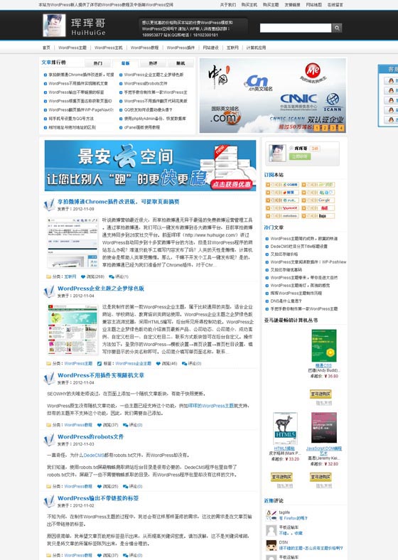wordpress辉辉网中文主题下载