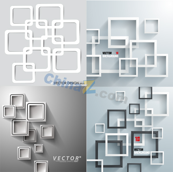 四边形不规则矢量背景图