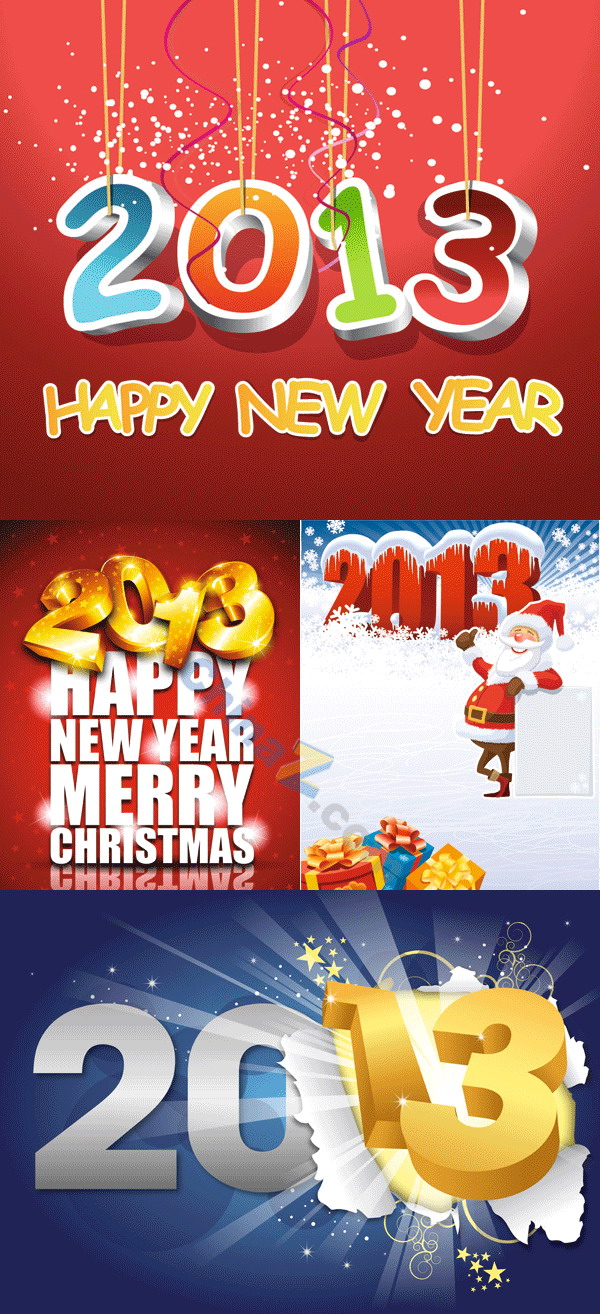 2013新年快乐矢量设计素材