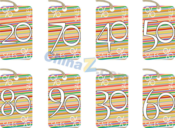折扣促销吊牌矢量设计素材
