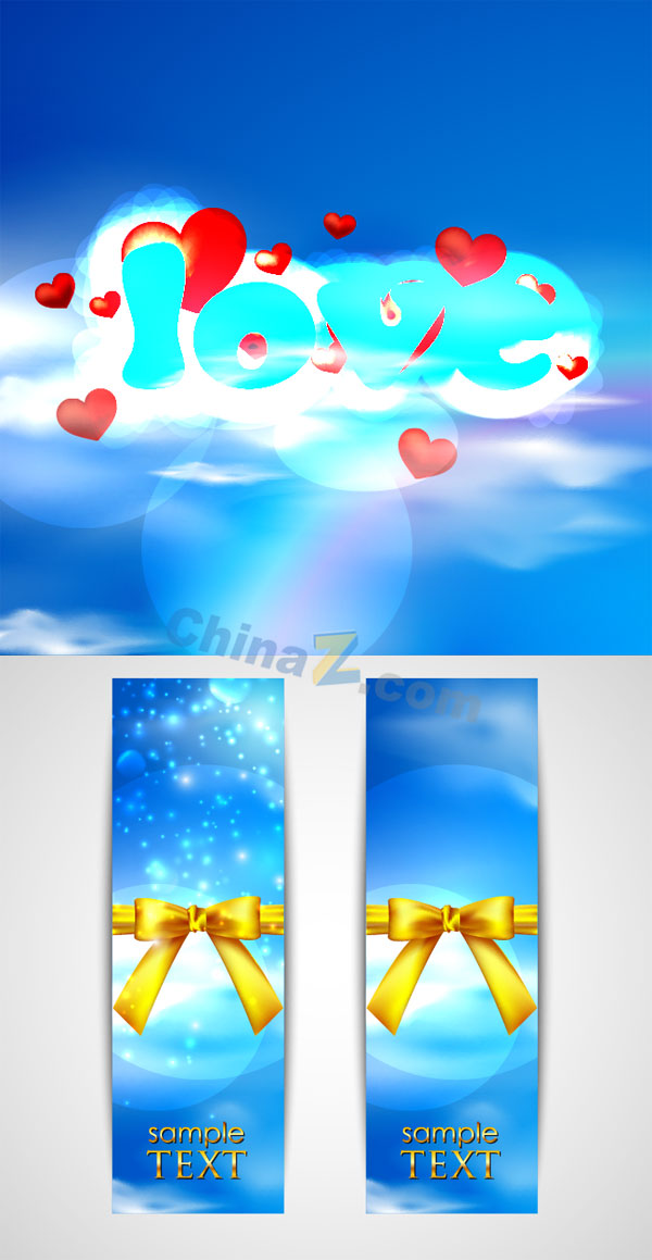 LOVE情人节矢量设计元素