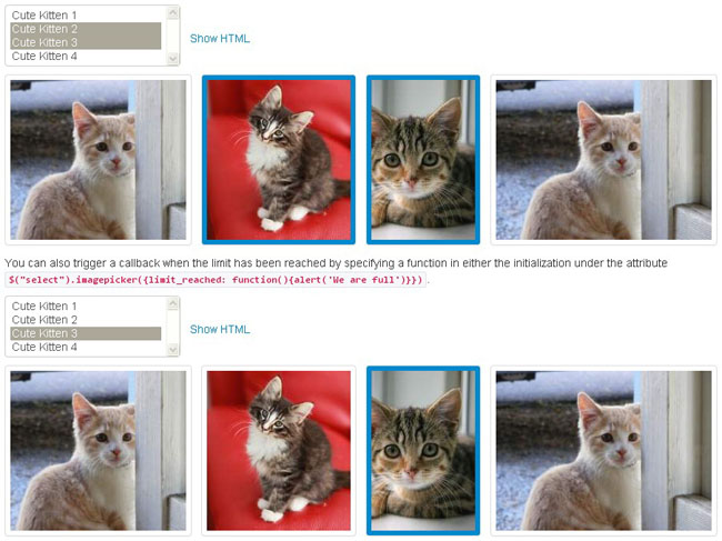 jQuery图像选取器Image Picker