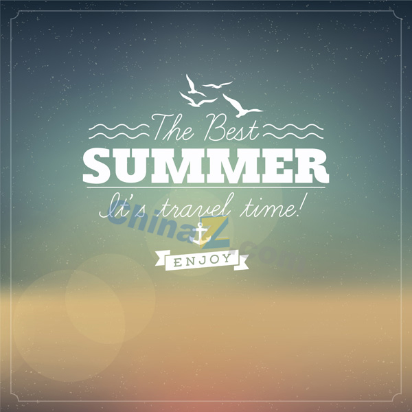 SUMMER夏天背景矢量图