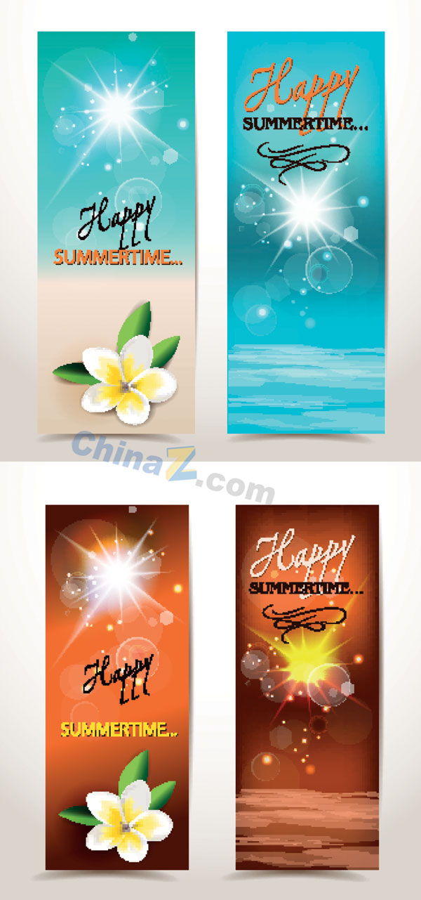 夏季展架模板矢量设计