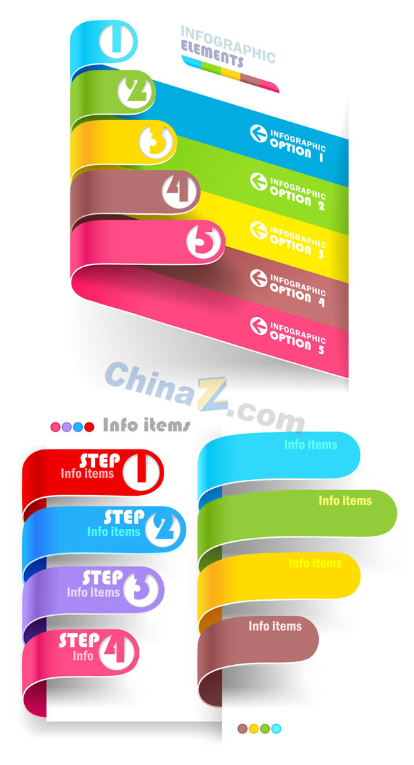 炫彩数字包角标签矢量设计