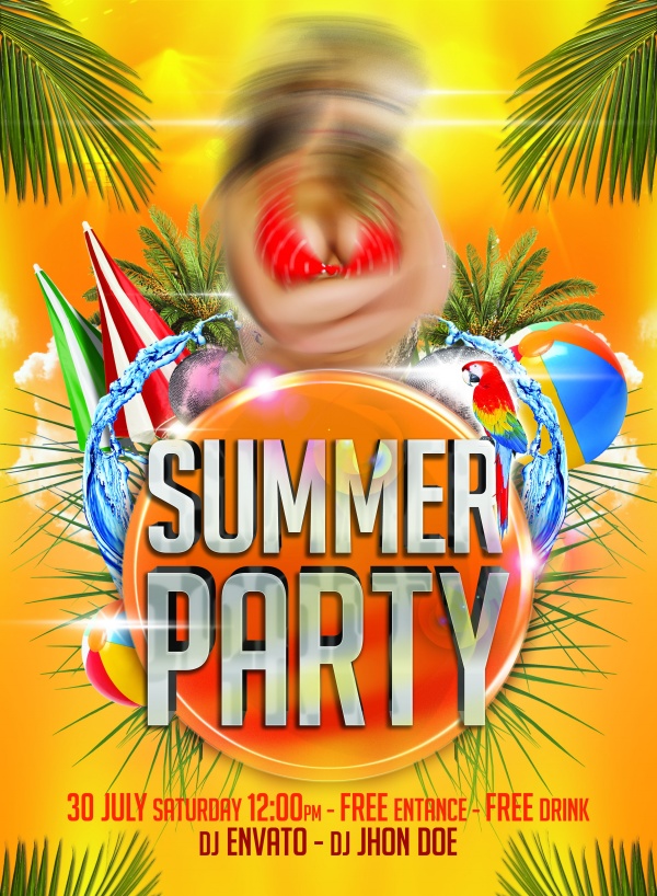 夏日聚会PSD海报设计