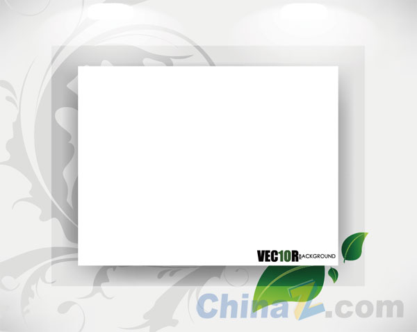 淡雅花纹空白卡片矢量下载