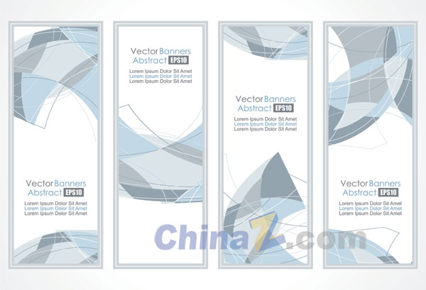 浅色图形矢量横幅模板