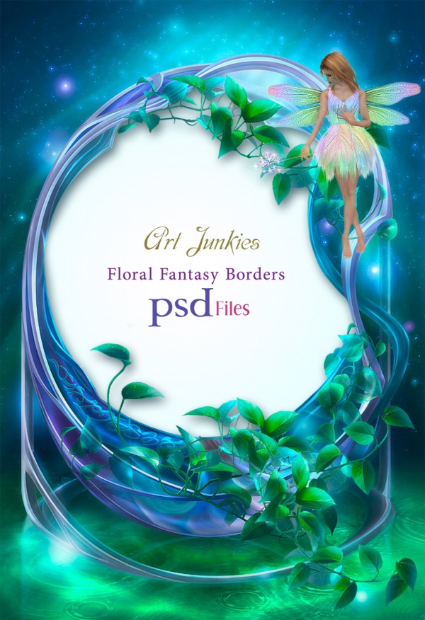梦幻花仙子PSD海报模板