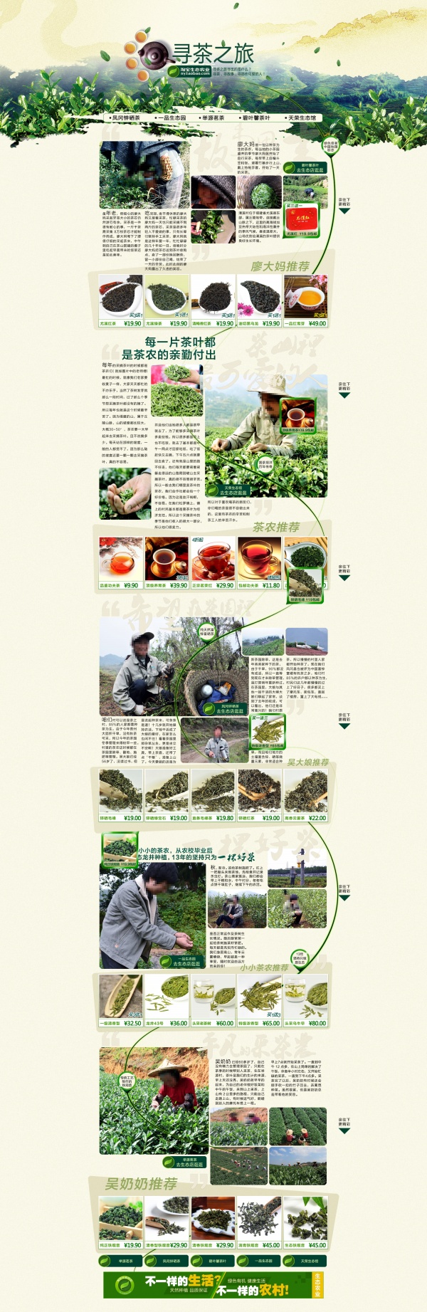 淘宝茶主题网页模板设计
