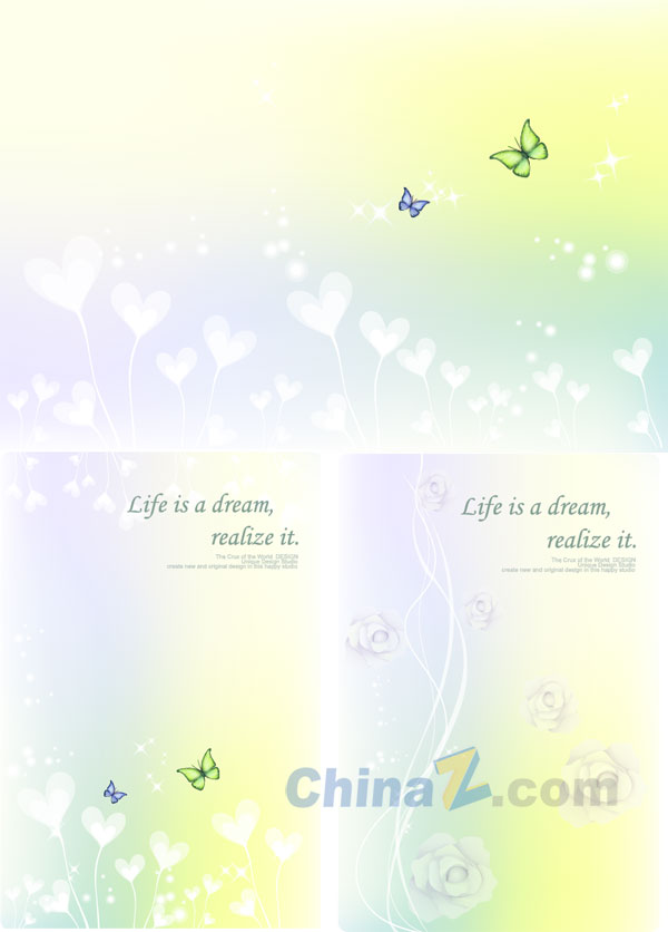 缤纷花纹背景矢量图