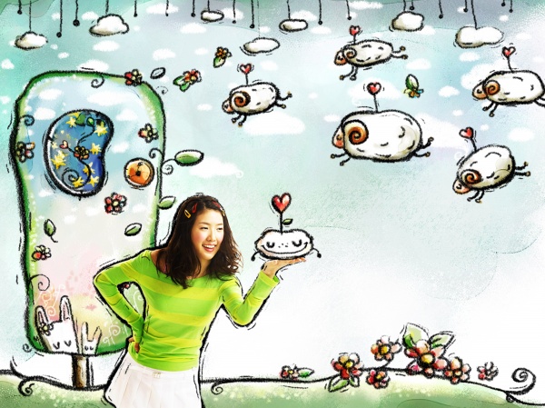 人物插画背景图源文件
