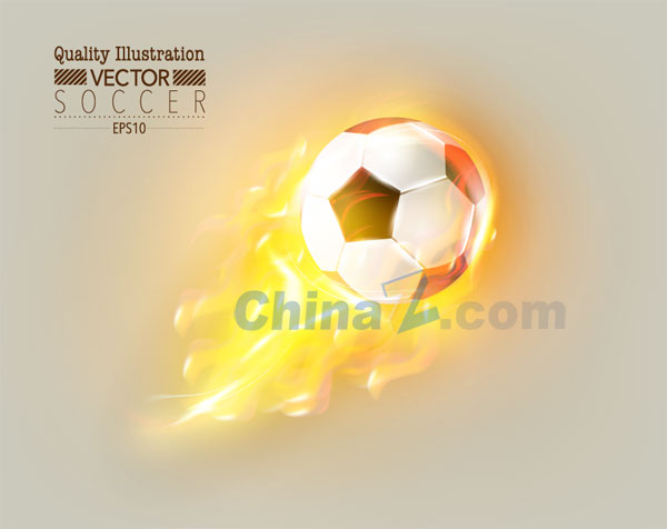 火焰足球矢量下载素材