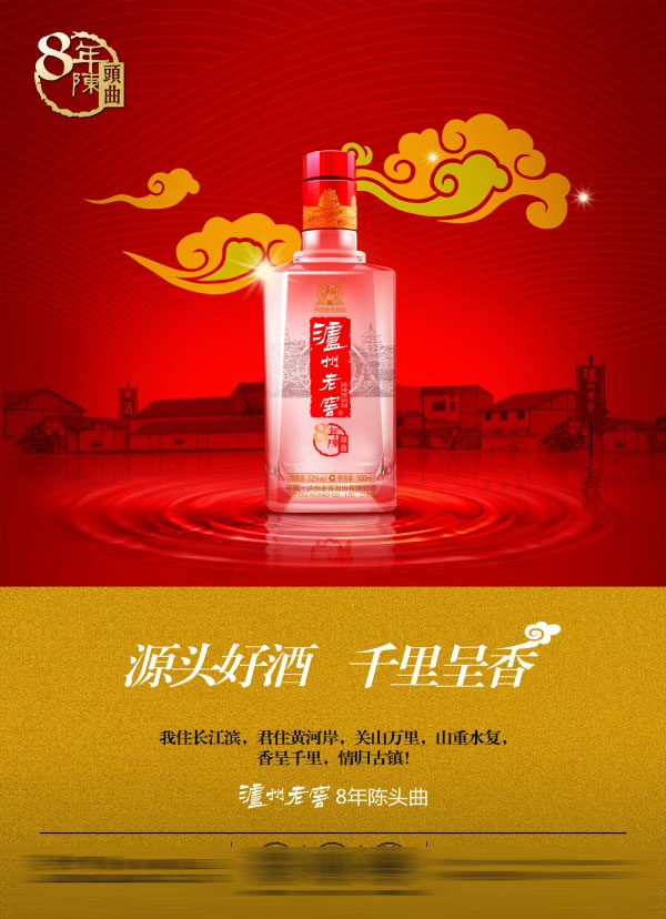 泸州老窖PSD白酒海报