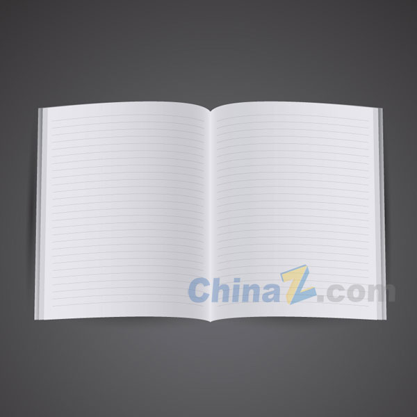 白色对开本子矢量素材