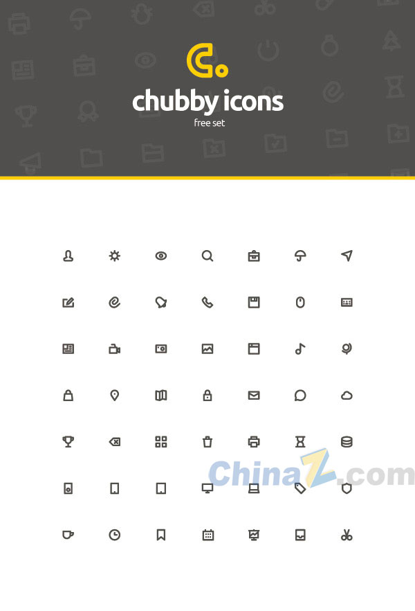 迷你线条图标矢量素材