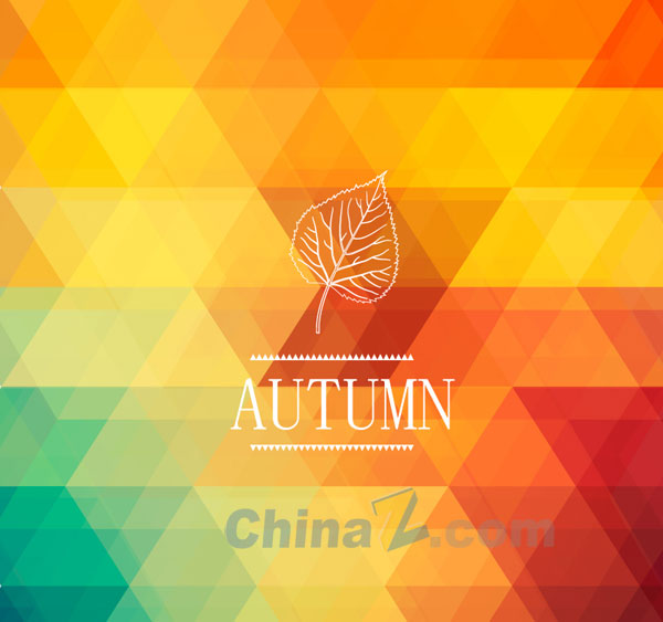 秋季几何形背景矢量图