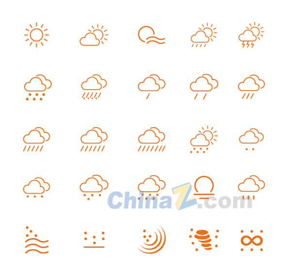 天气图标矢量设计素材