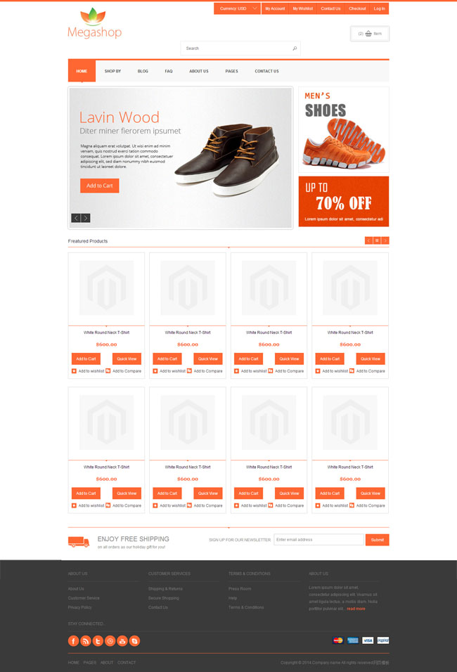 服装B2C在线购物商城HTML5模板