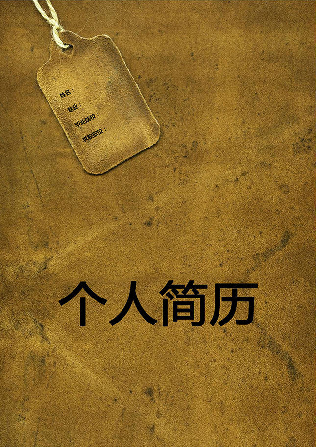 皮革设计个人简历模板下载