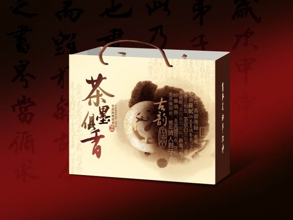 茶叶手提袋PSD素材下载