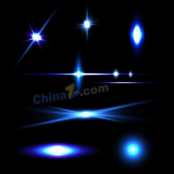 蓝色光效矢量素材