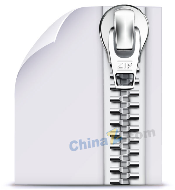 白色拉链矢量图