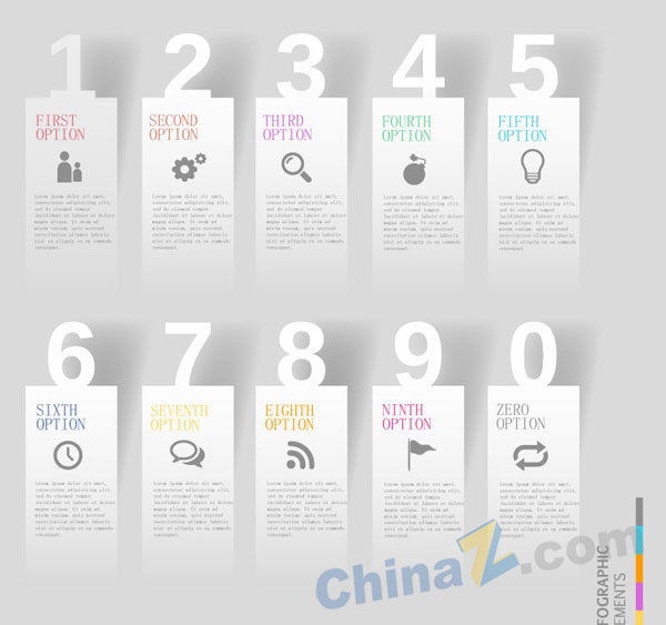 数字标签信息卡片矢量