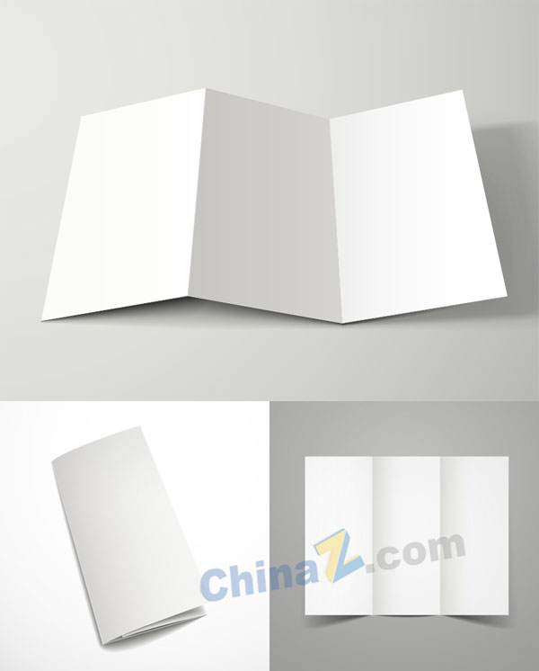 空白折页展示矢量图