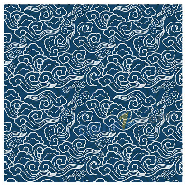 传统祥云花纹矢量背景图