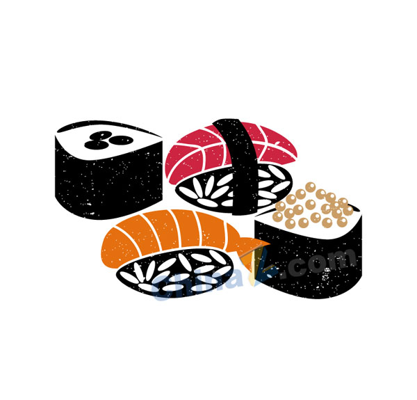 美味日本寿司矢量素材