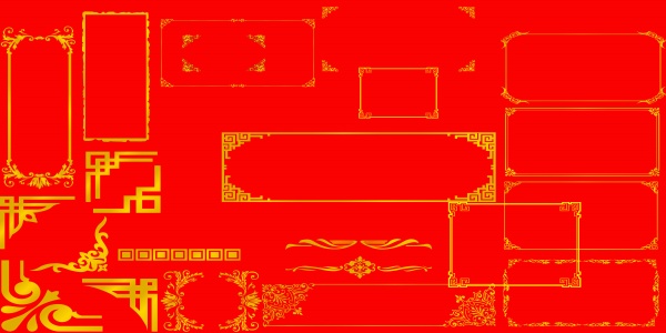 古典花纹边框PSD