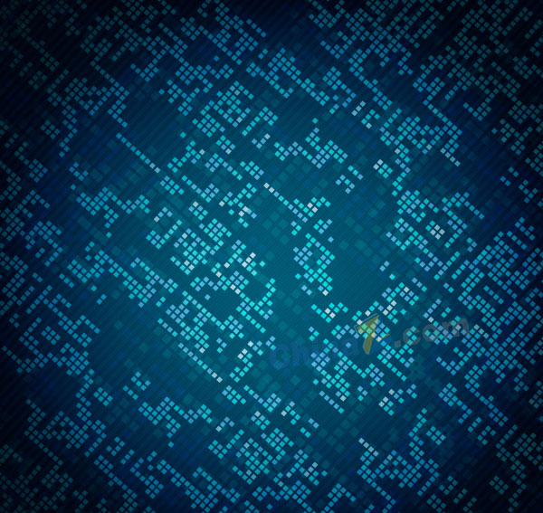 蓝色科技方格背景矢量图