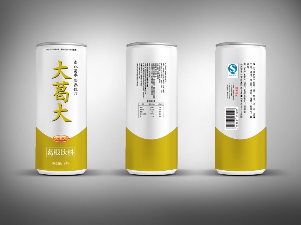 葛根饮料易拉罐包装设计