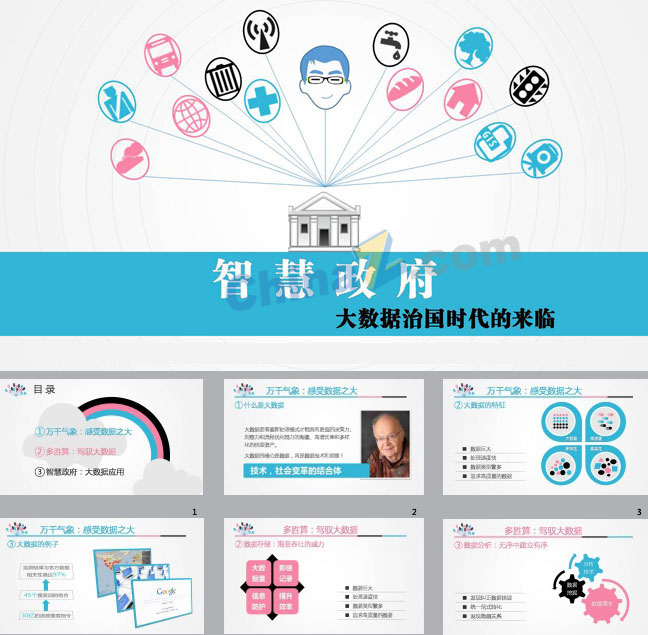 大数据分析ppt模板下载