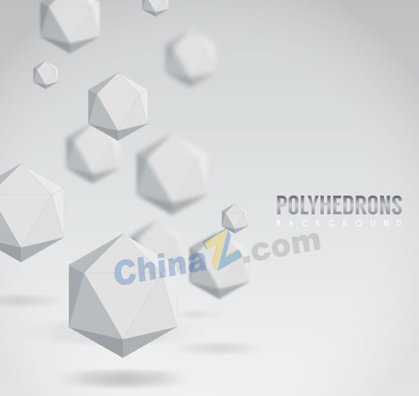 创意多面体背景矢量素材