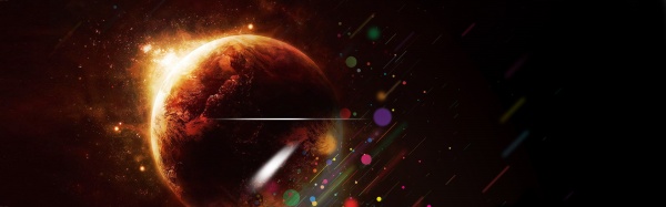 璀璨宇宙背景图PSD素材