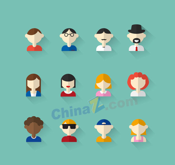 人物头像图标矢量素材