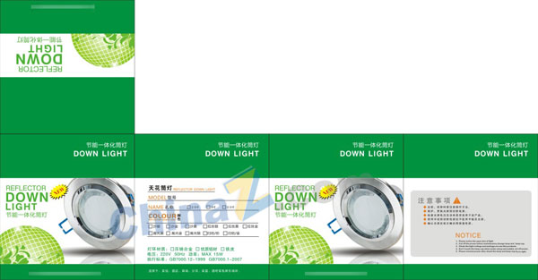 灯泡包装设计矢量图