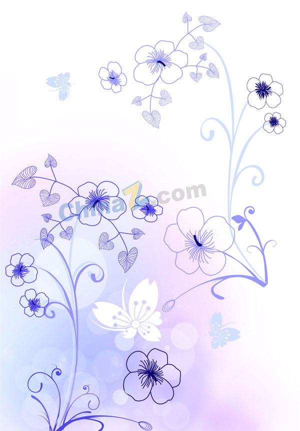 紫色蝴蝶花藤背景图