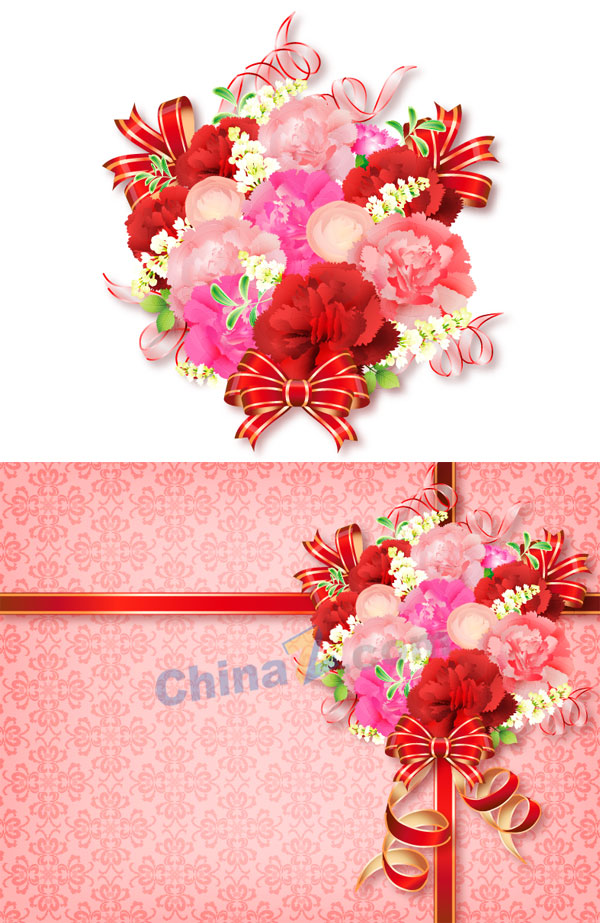 精致花卉装饰礼品卡片