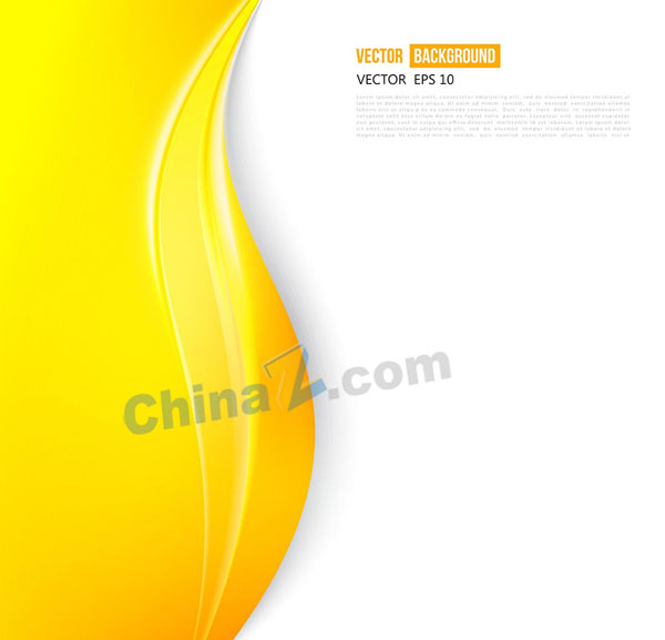 黄色曲线渐变背景图