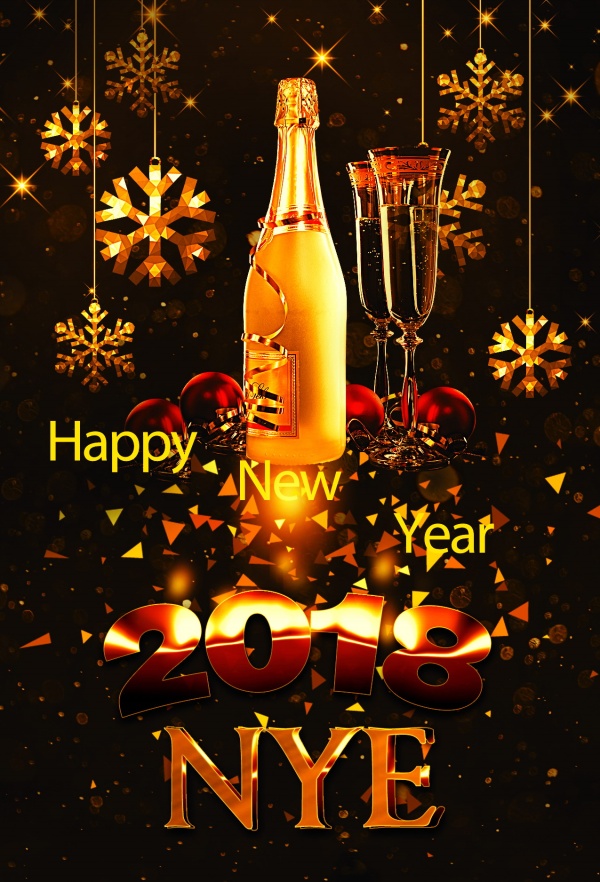 2018新年酷炫海报设计