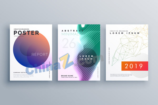 商务宣传单矢量模板