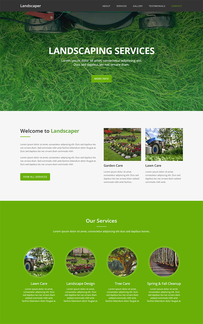 花园绿化养护公司网站模板