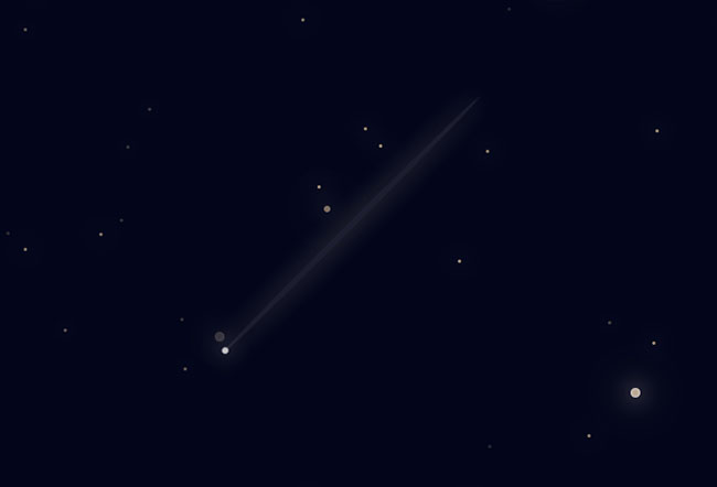 HTML5流星划过背景动画特效