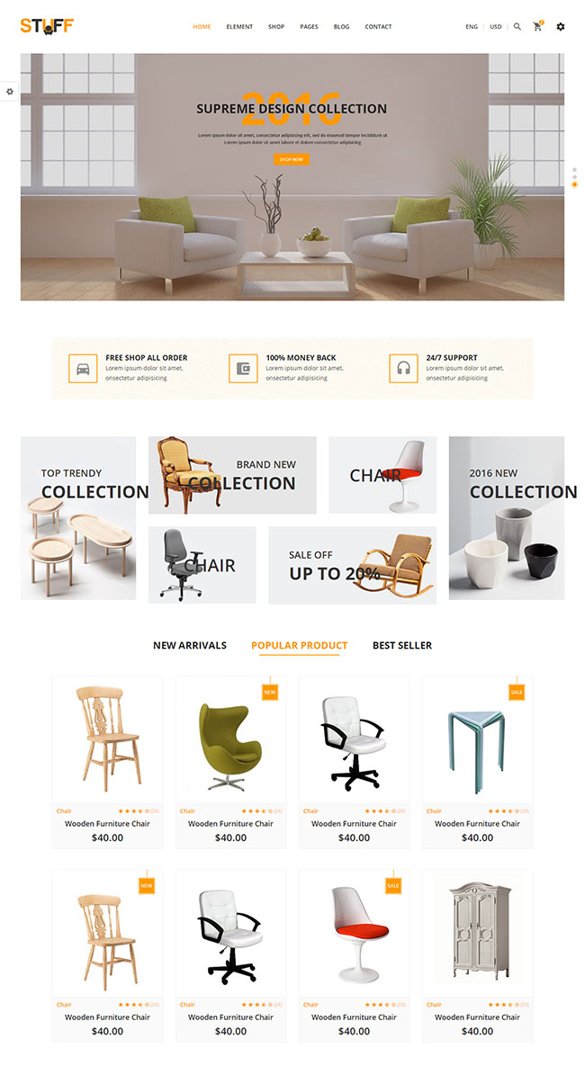 北欧实木家具公司网站模板